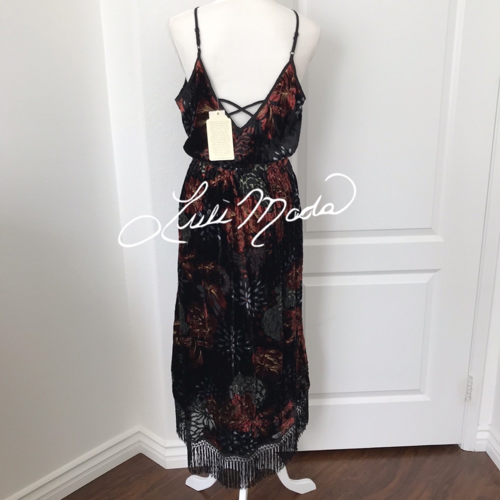 NWT Band of Gypsies Romantic Burnout Fringe Dress - Picture 7 of 8
